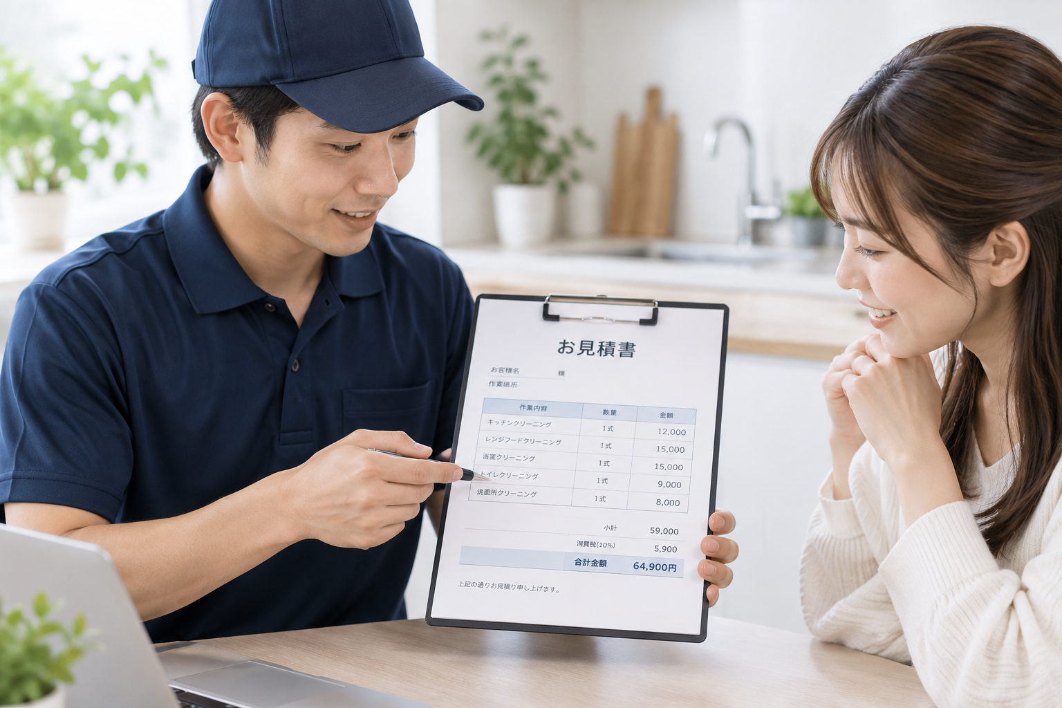 クリーニングのお見積り